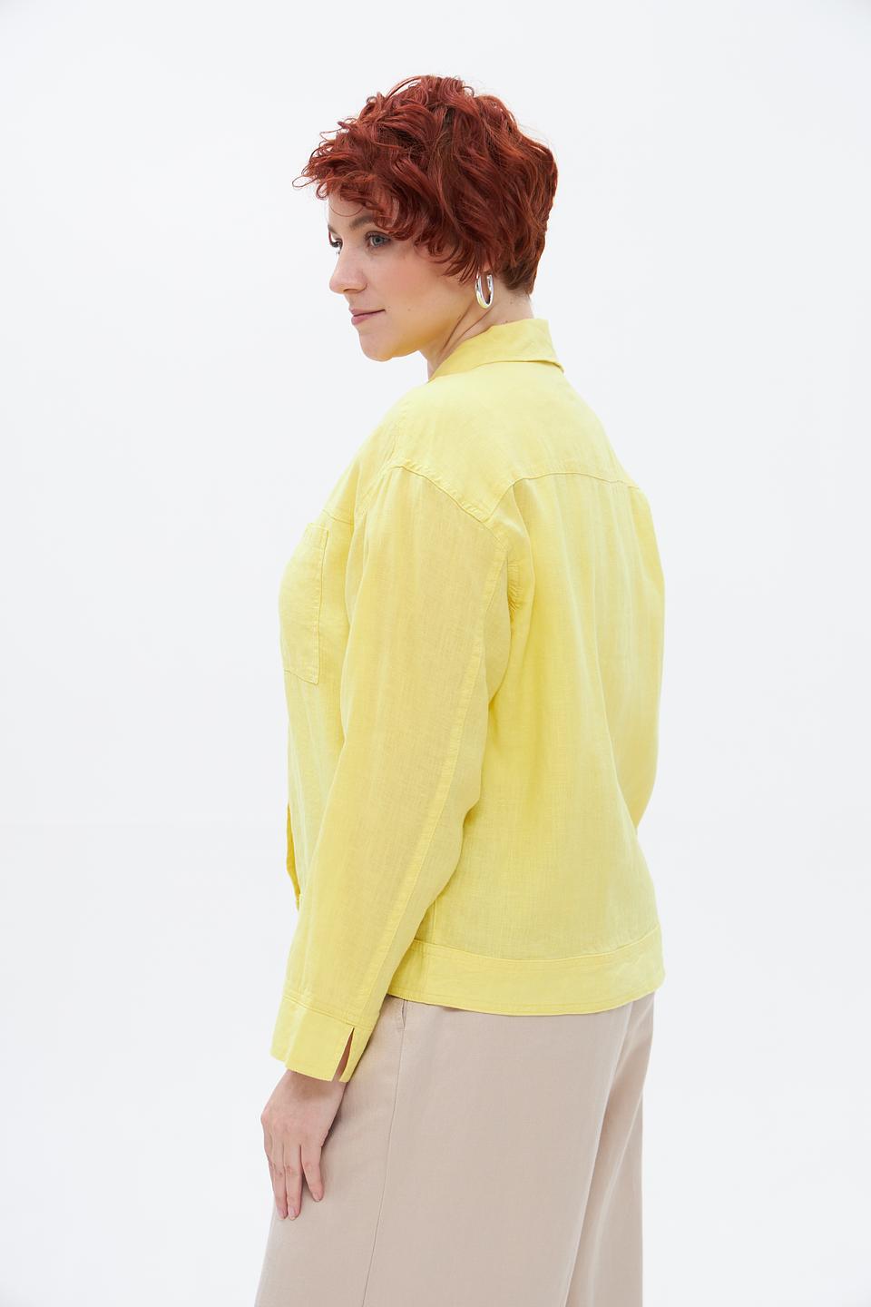 Жакет Lebek из льна жёлтый