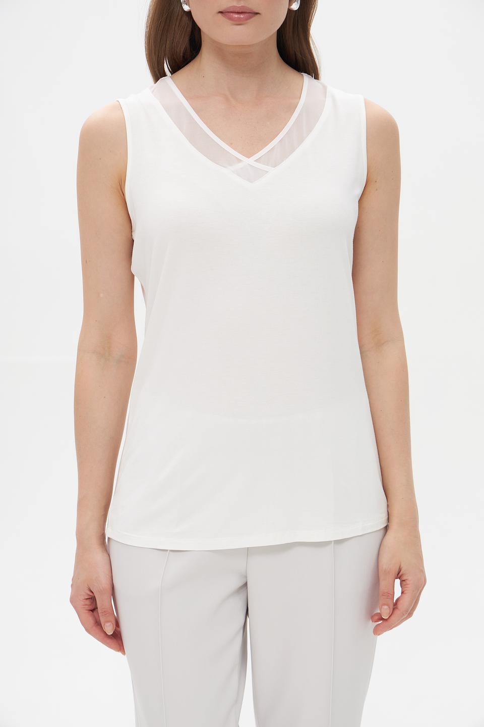 Топ Lebek с сетчатой вставкой