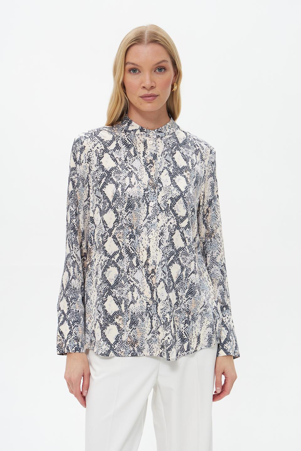 Блуза Oui с принтом змеи