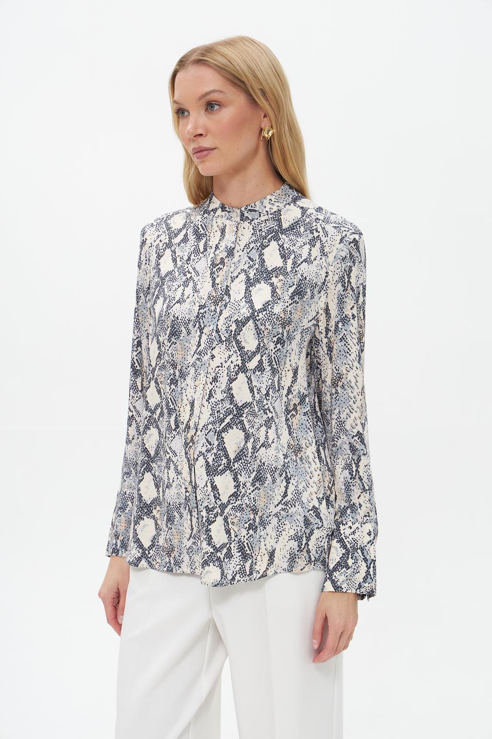 Блуза Oui с принтом змеи