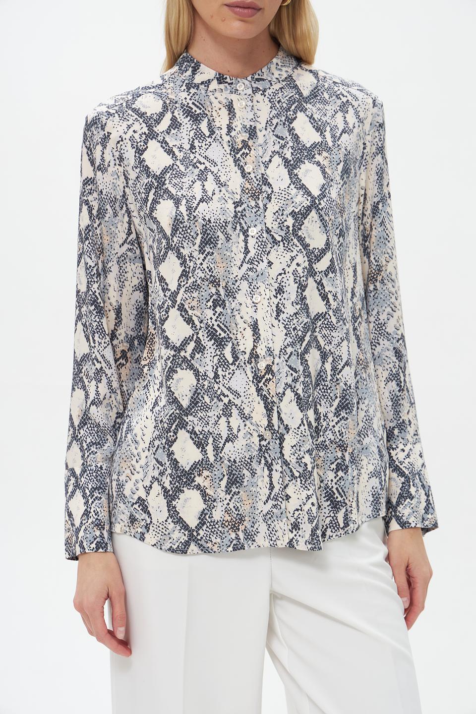 Блуза Oui с принтом змеи