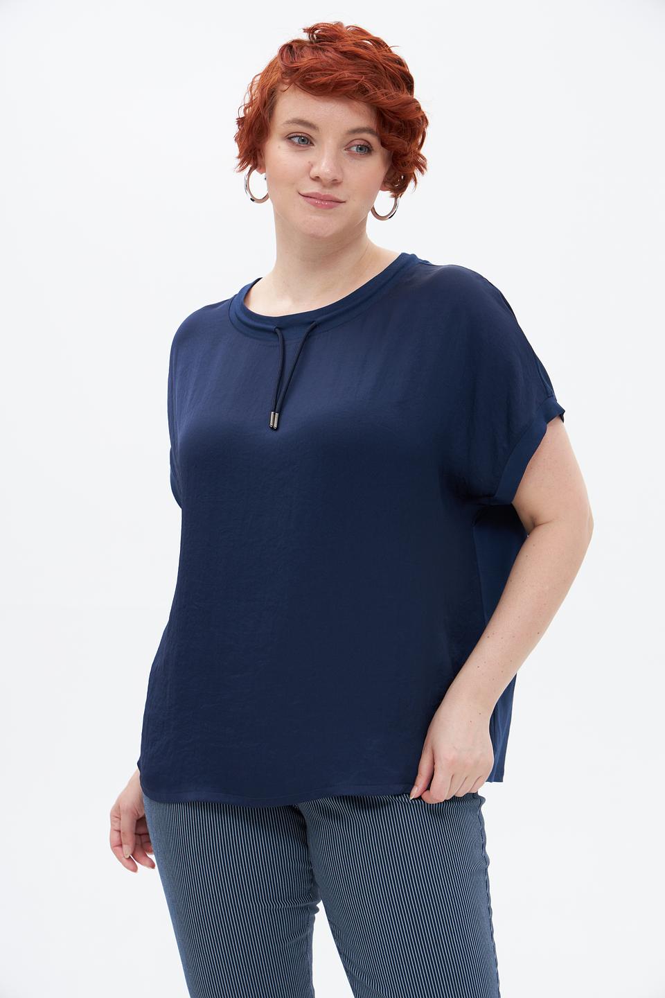 Блуза Margittes с завязками синяя