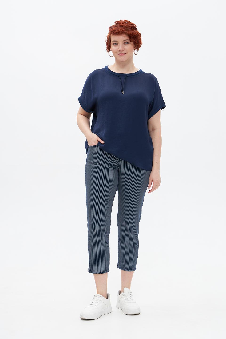 Блуза Margittes с завязками синяя