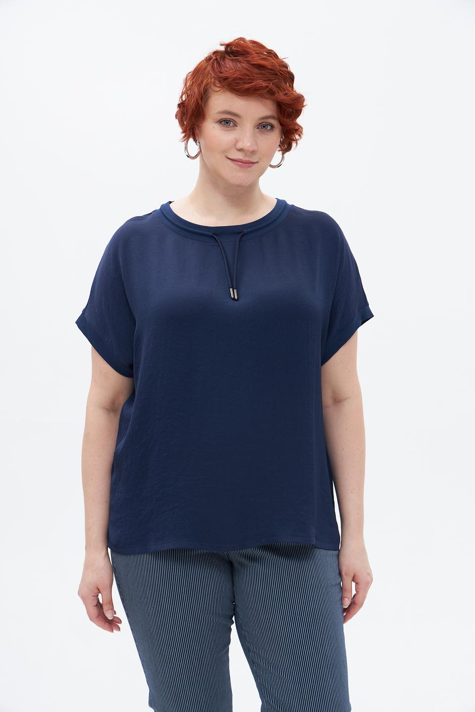 Блуза Margittes с завязками синяя