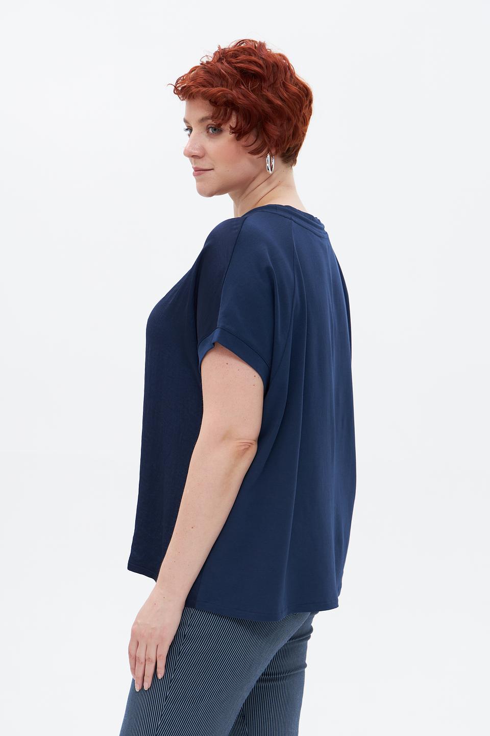 Блуза Margittes с завязками синяя