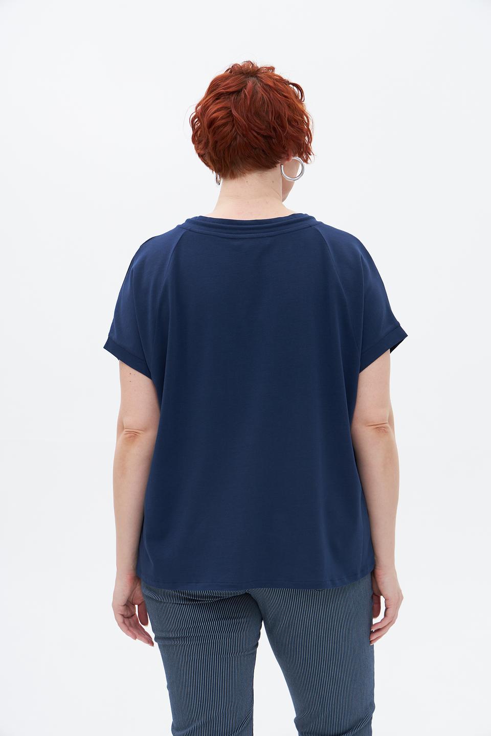 Блуза Margittes с завязками синяя