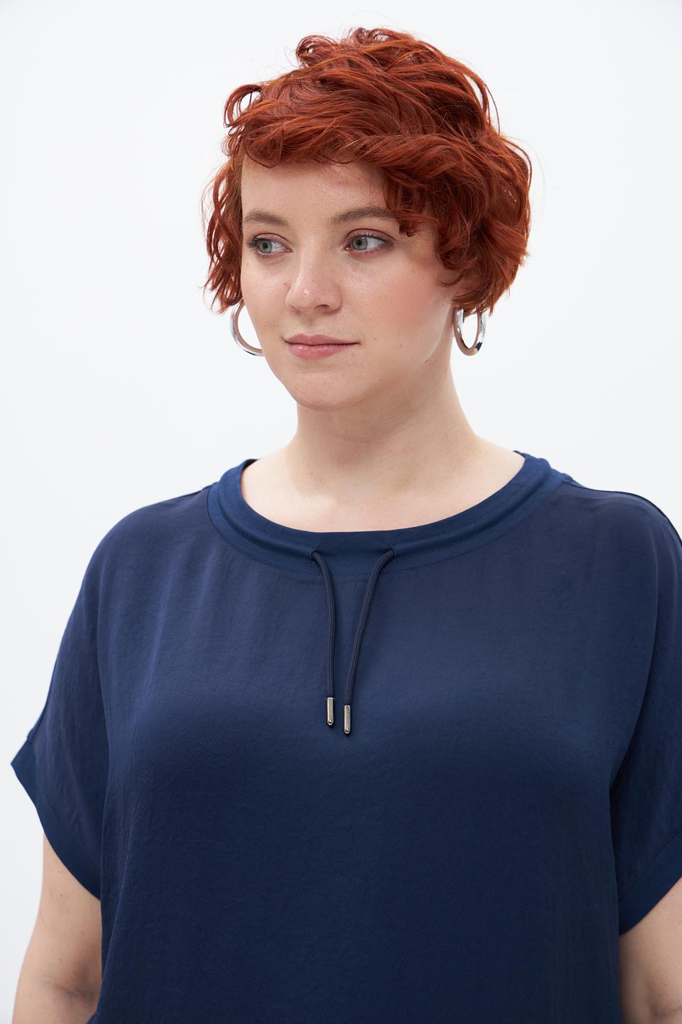 Блуза Margittes с завязками синяя