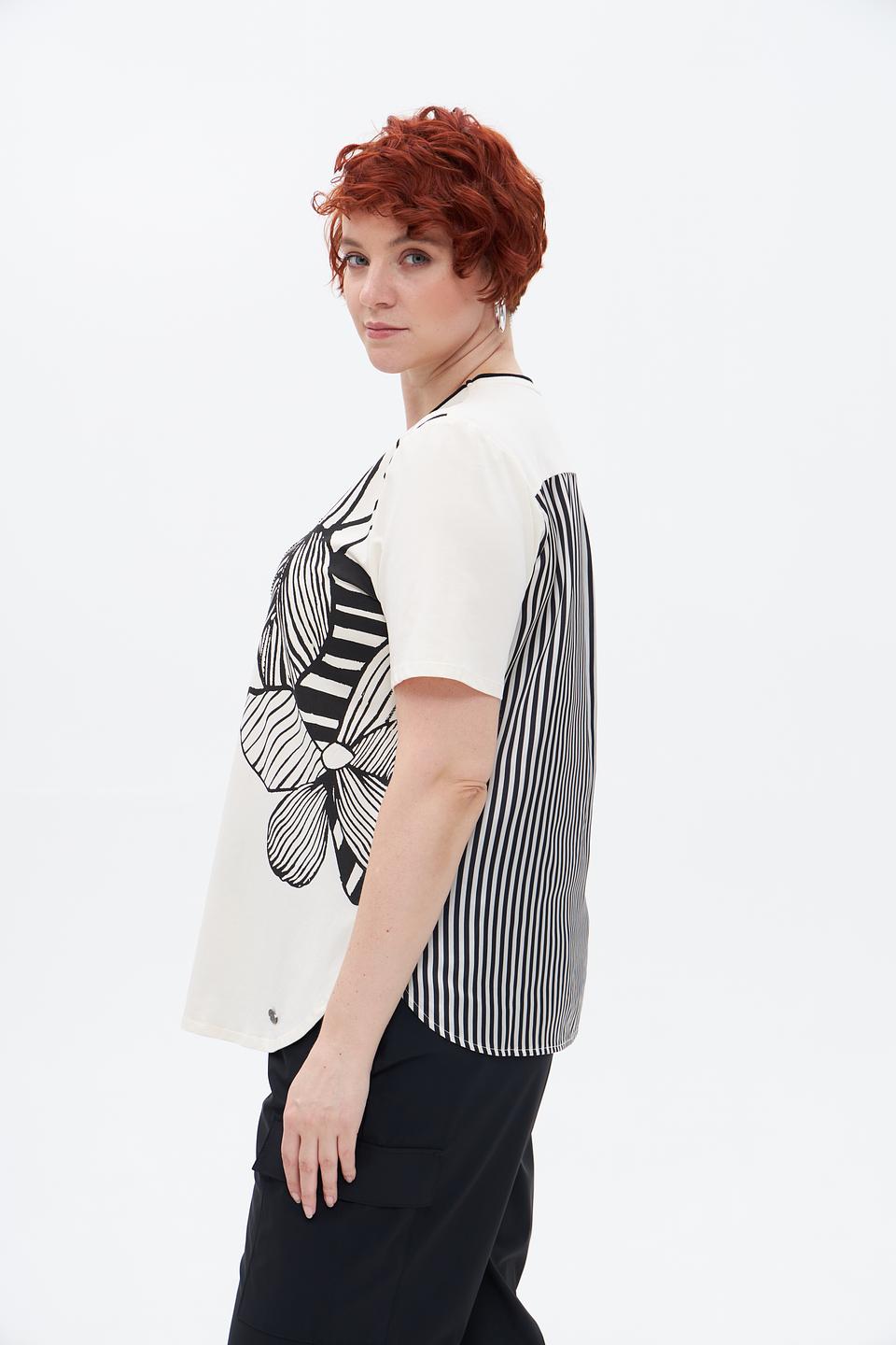 Блузка Lebek с цветочным принтом