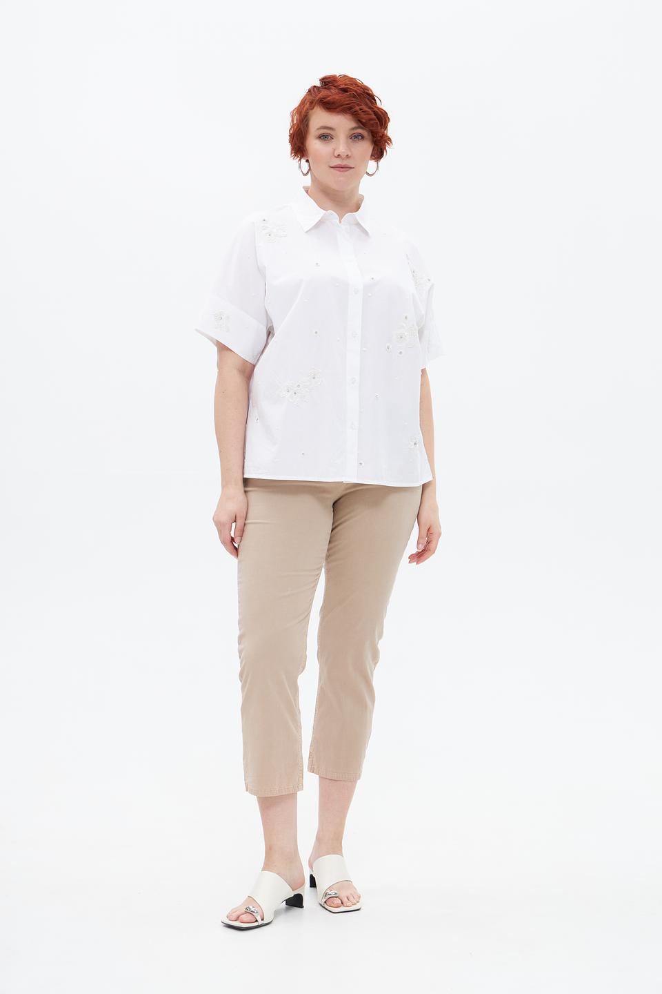 Брюки капри Doris Streich бежевые