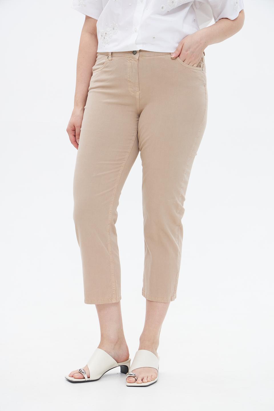 Брюки капри Doris Streich бежевые