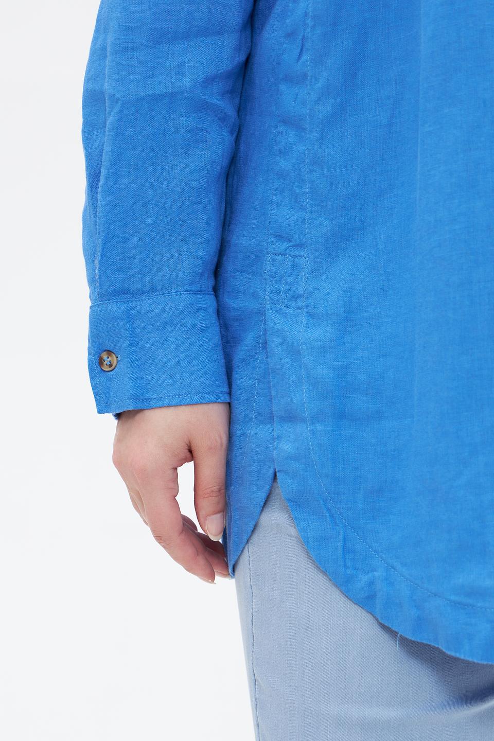 Блузка Barbara Lebek льняная голубая