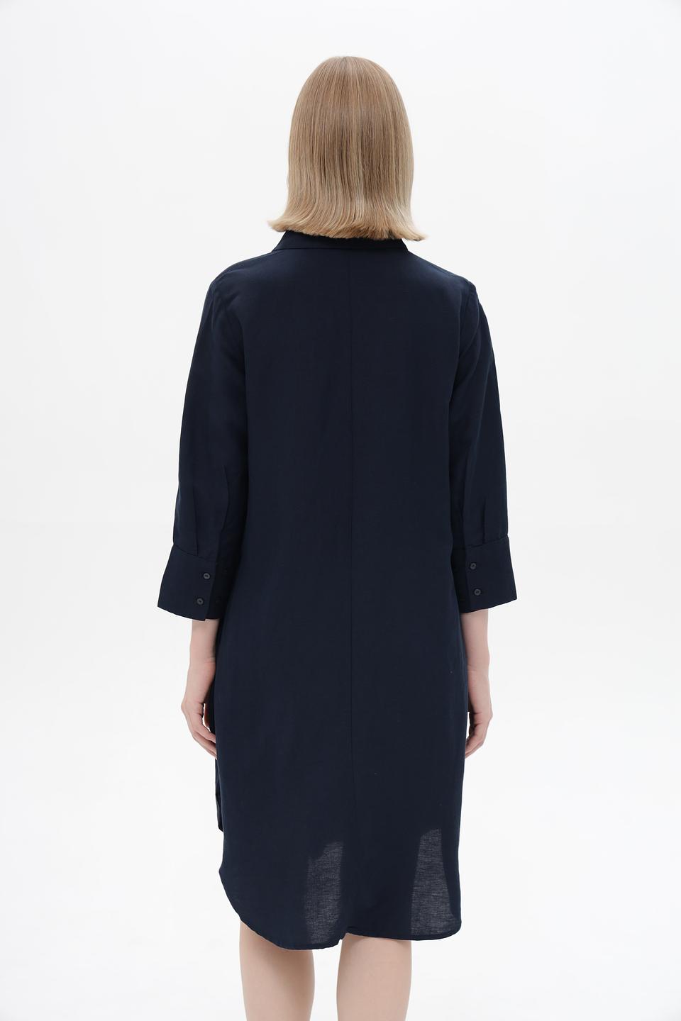 Платье-рубашка Tom Tailor тёмно-синее