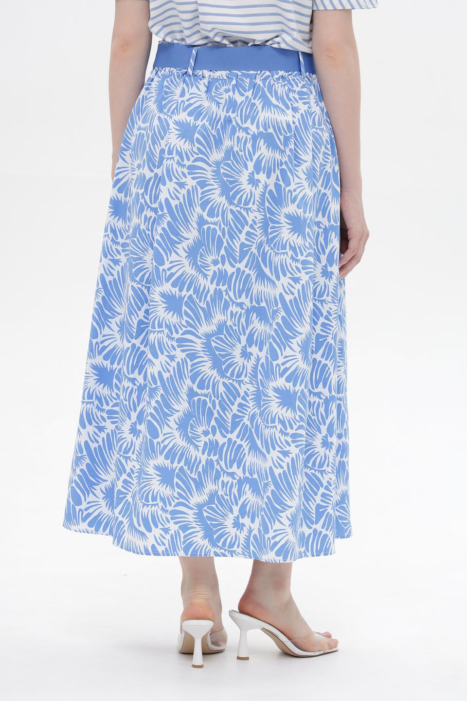 Юбка More and More с принтом голубой