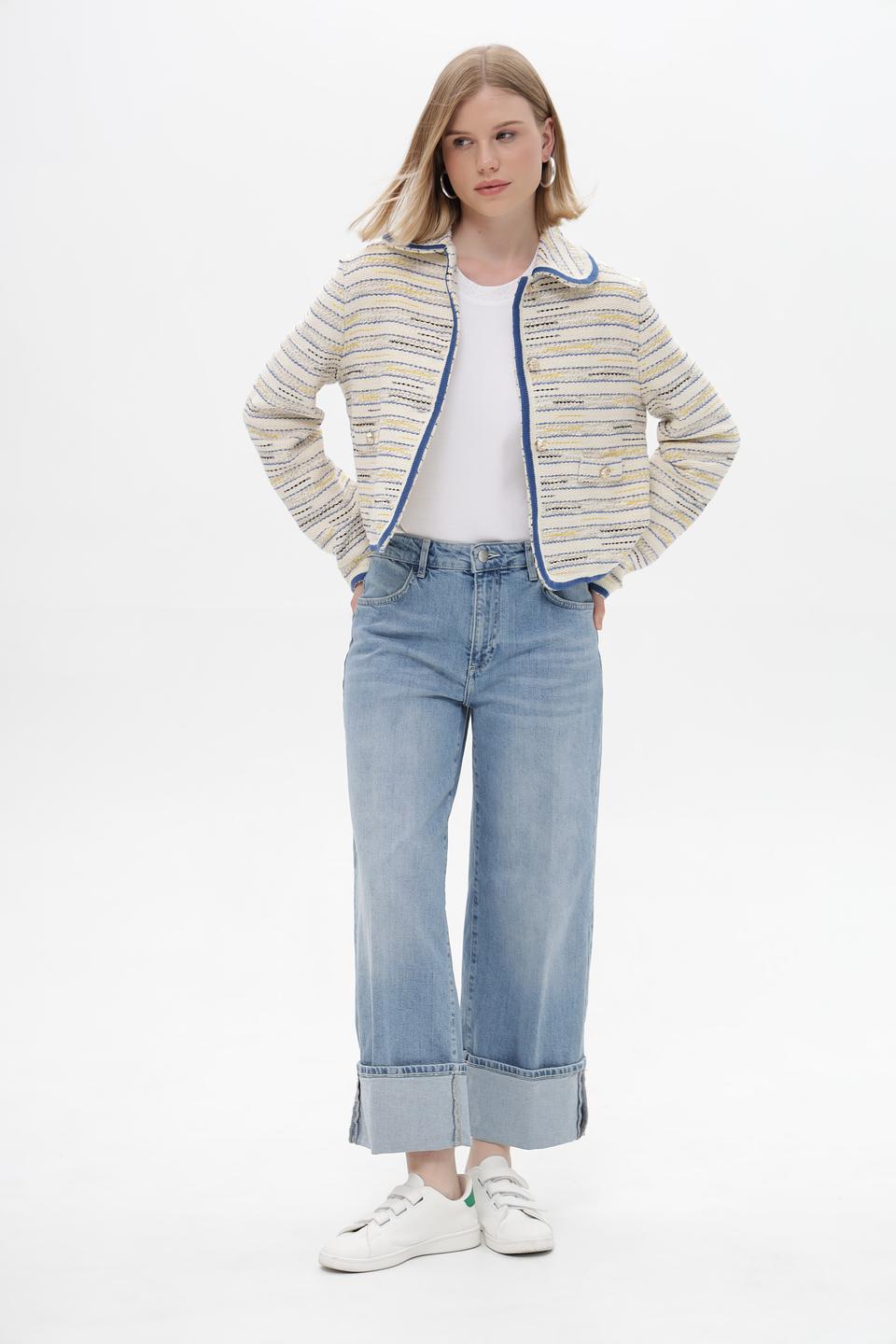 Джинсы палаццо Rich and Royal голубые