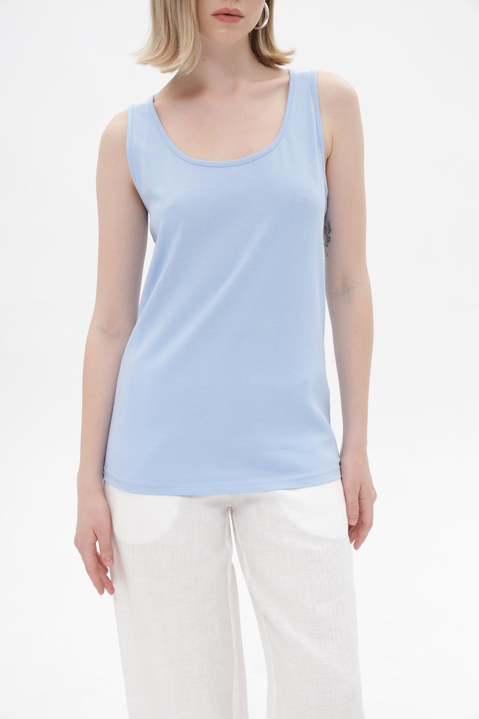 Топ Lebek базовый голубой