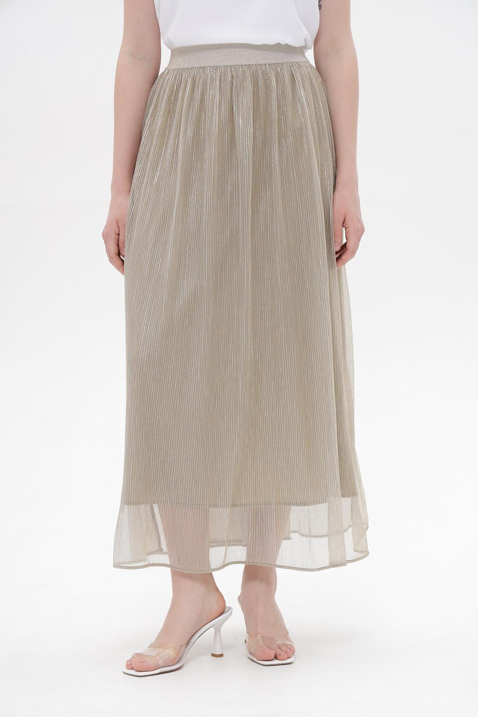 Юбка Oui плиссированная золотистая