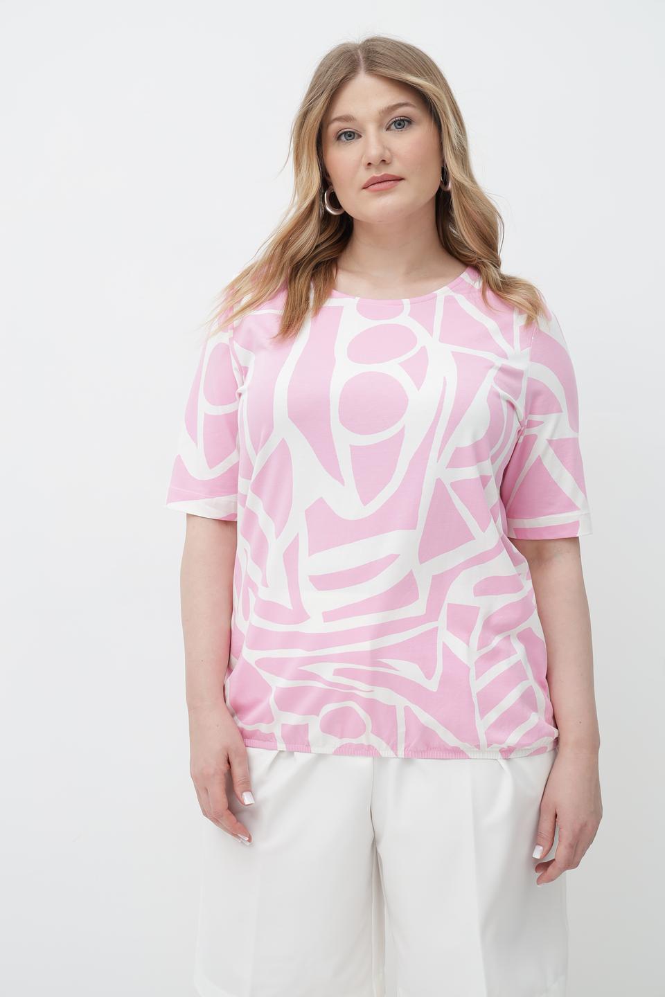 Футболка Frapp с принтом розовый