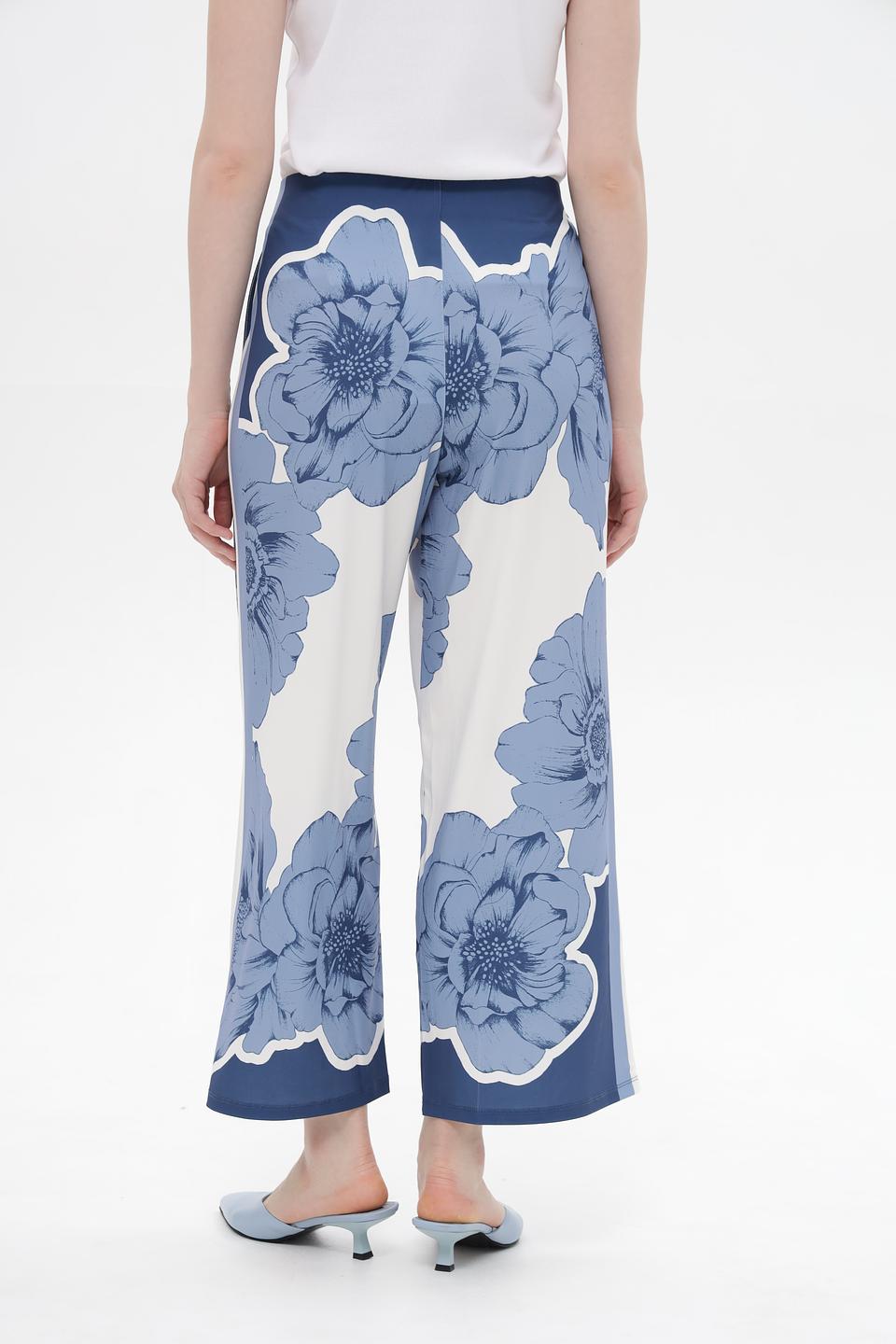 Брюки клёш Oui с цветочным принтом