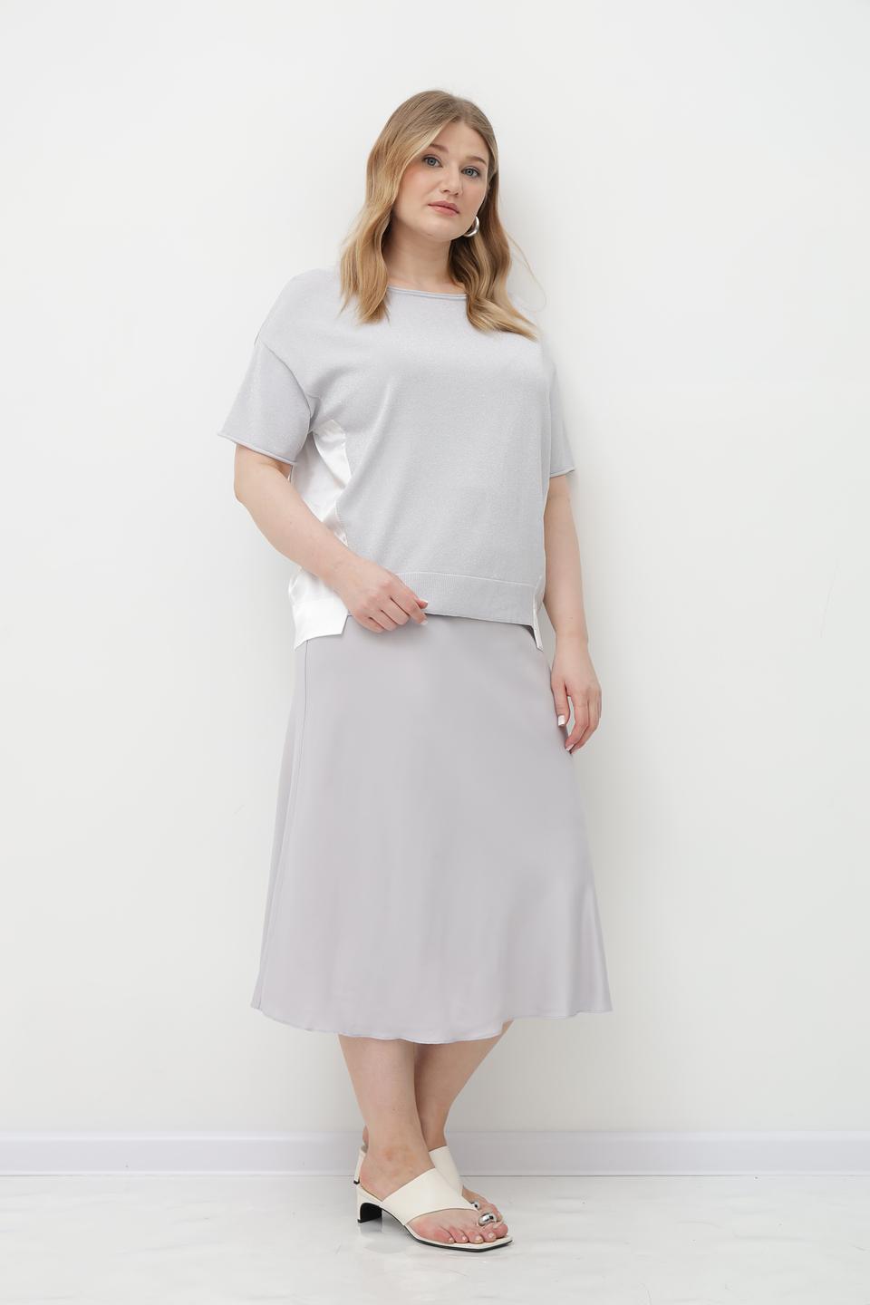 Пуловер Tuzzi с лентой серый