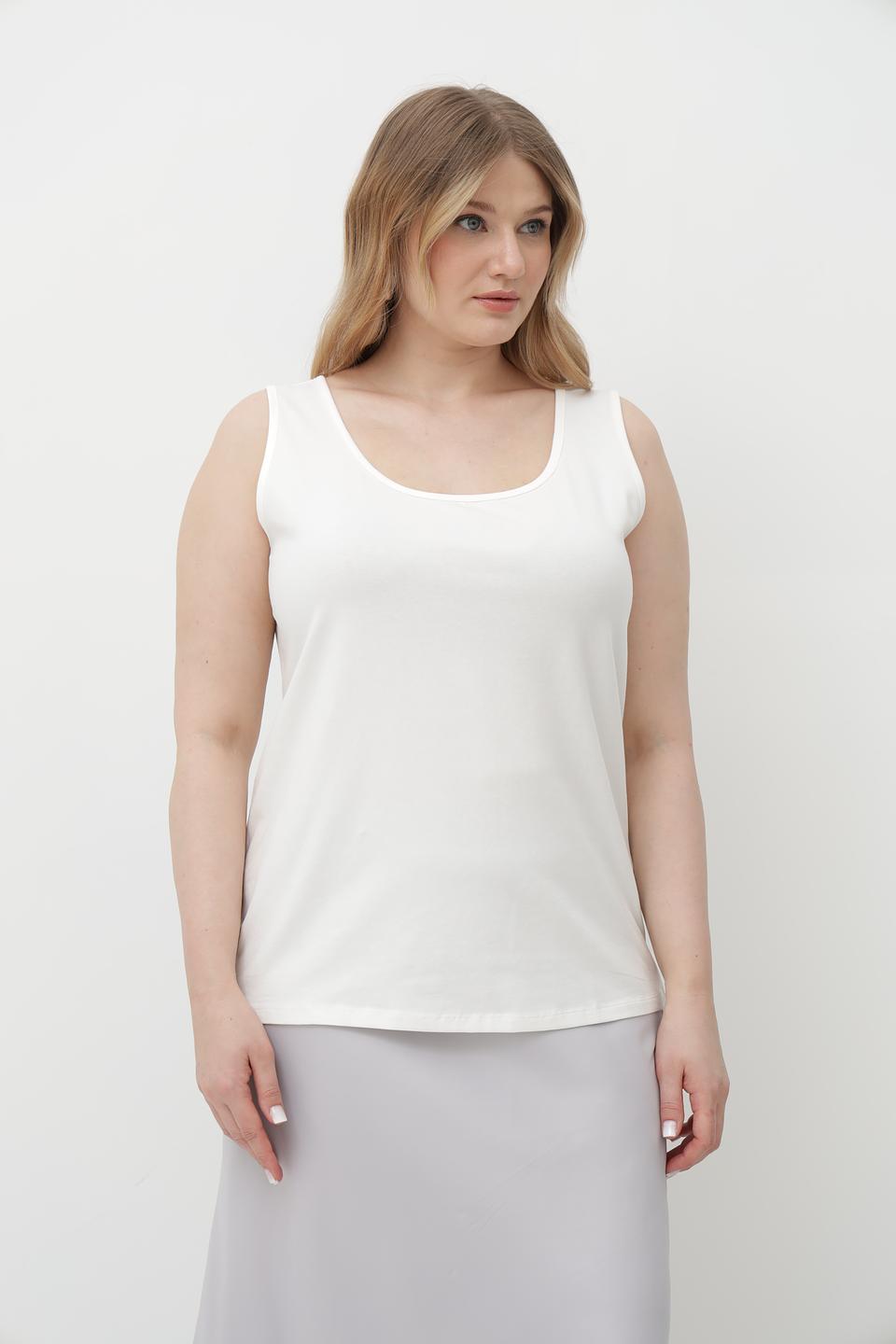 Топ женский Lebek базовый белый