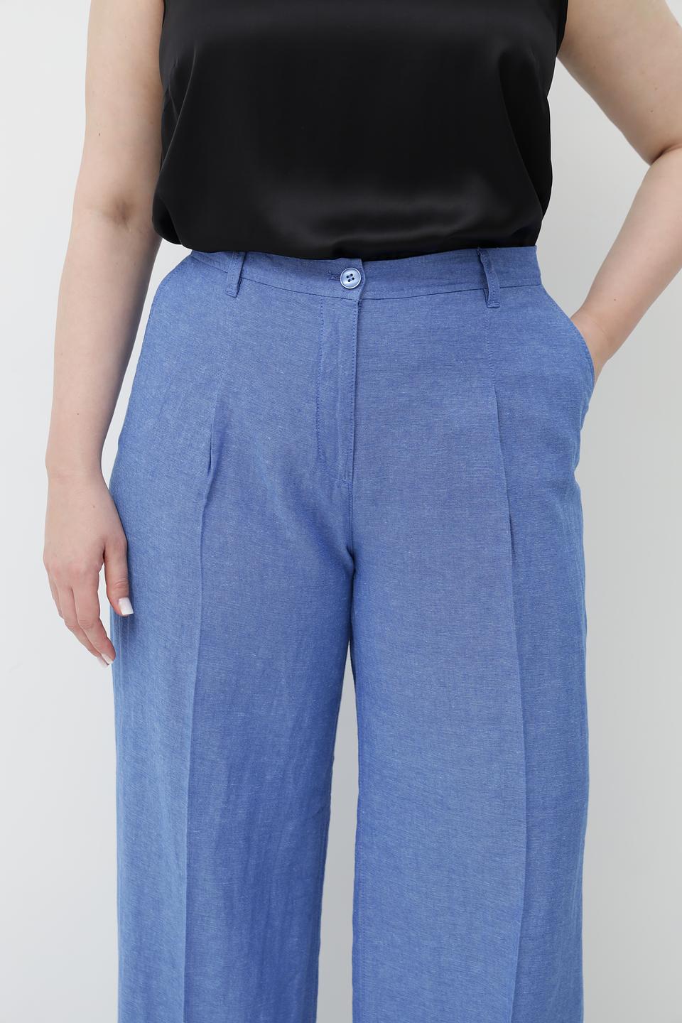 Брюки палаццо Olsen голубые