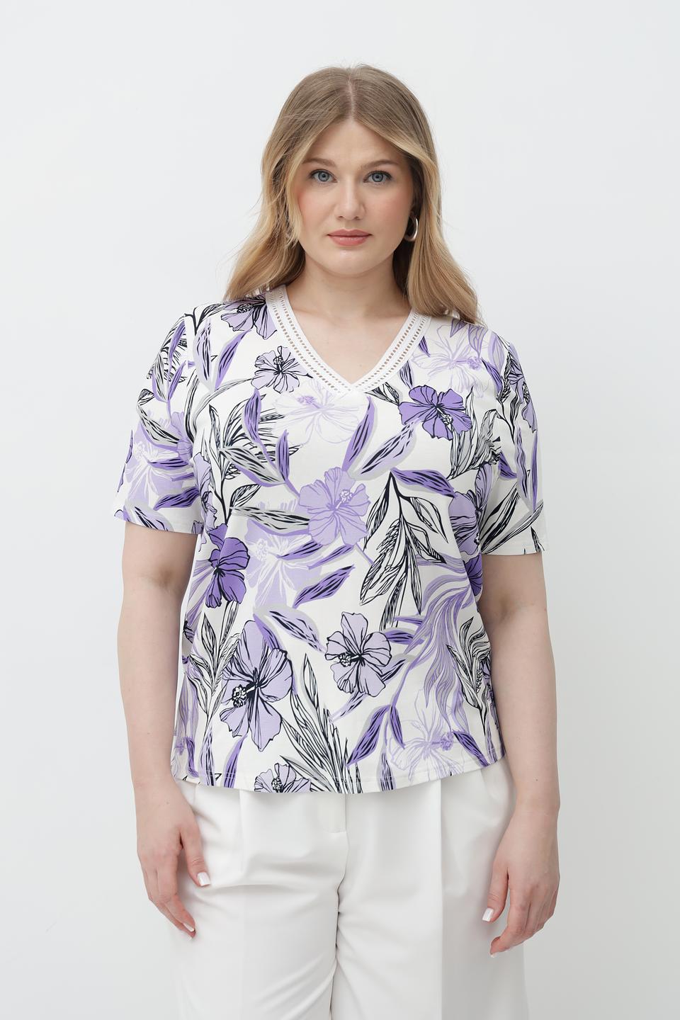 Футболка Frank Walder с цветочным принтом