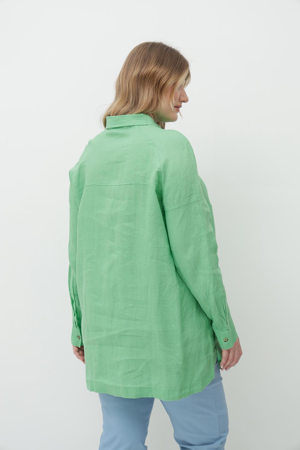 Блуза Lebek из льна лайм