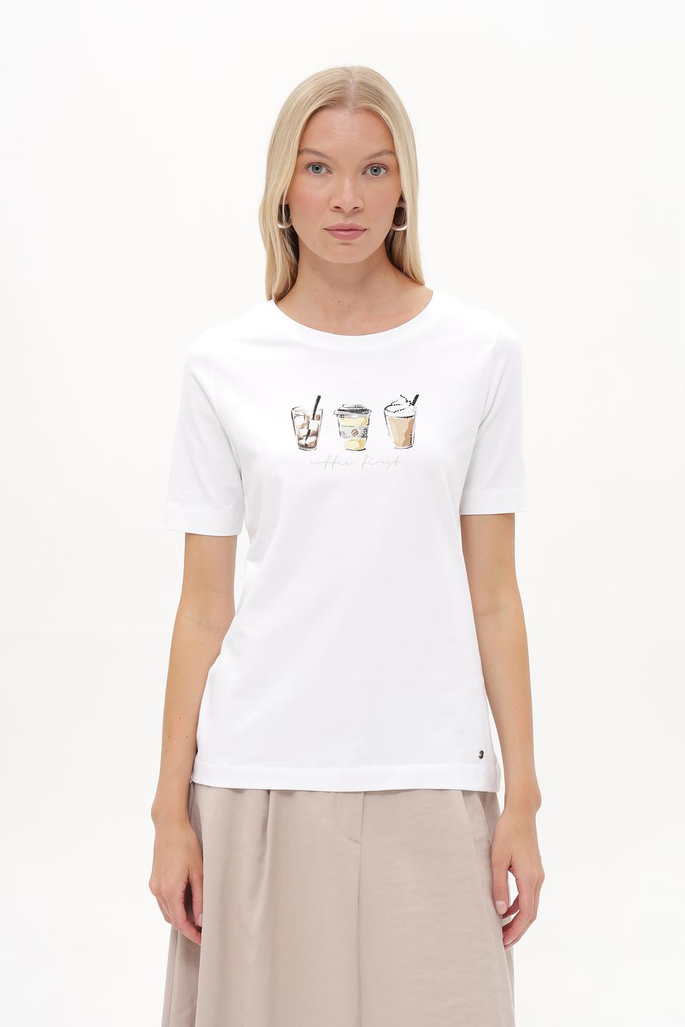 Футболка Betty and Co с принтом кофе