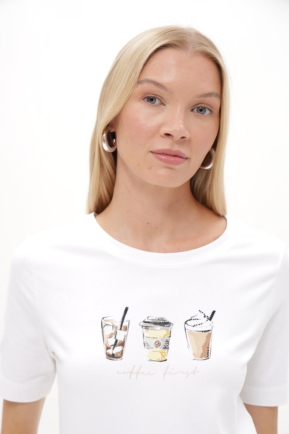 Футболка Betty and Co с принтом кофе