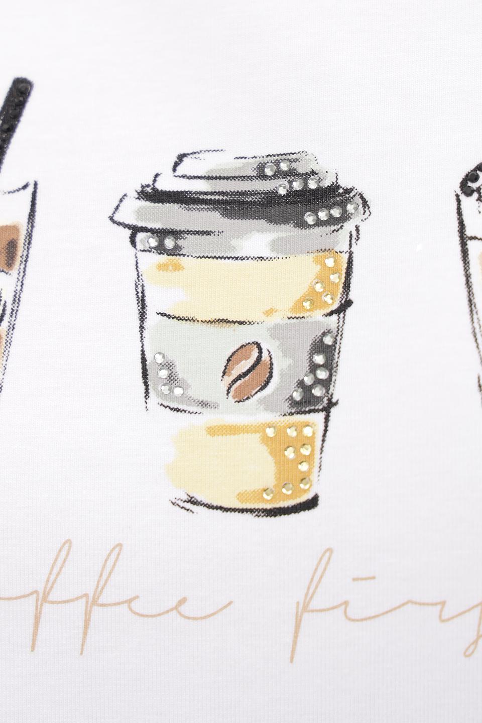 Футболка Betty and Co с принтом кофе