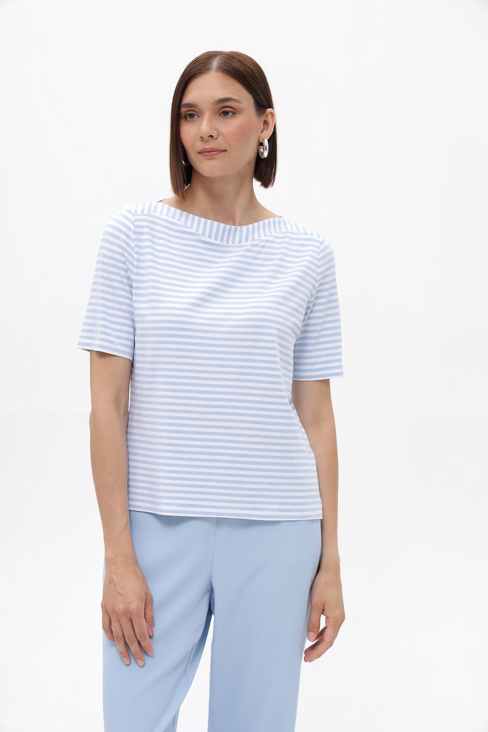 Футболка Frank Walder в полоску голубую
