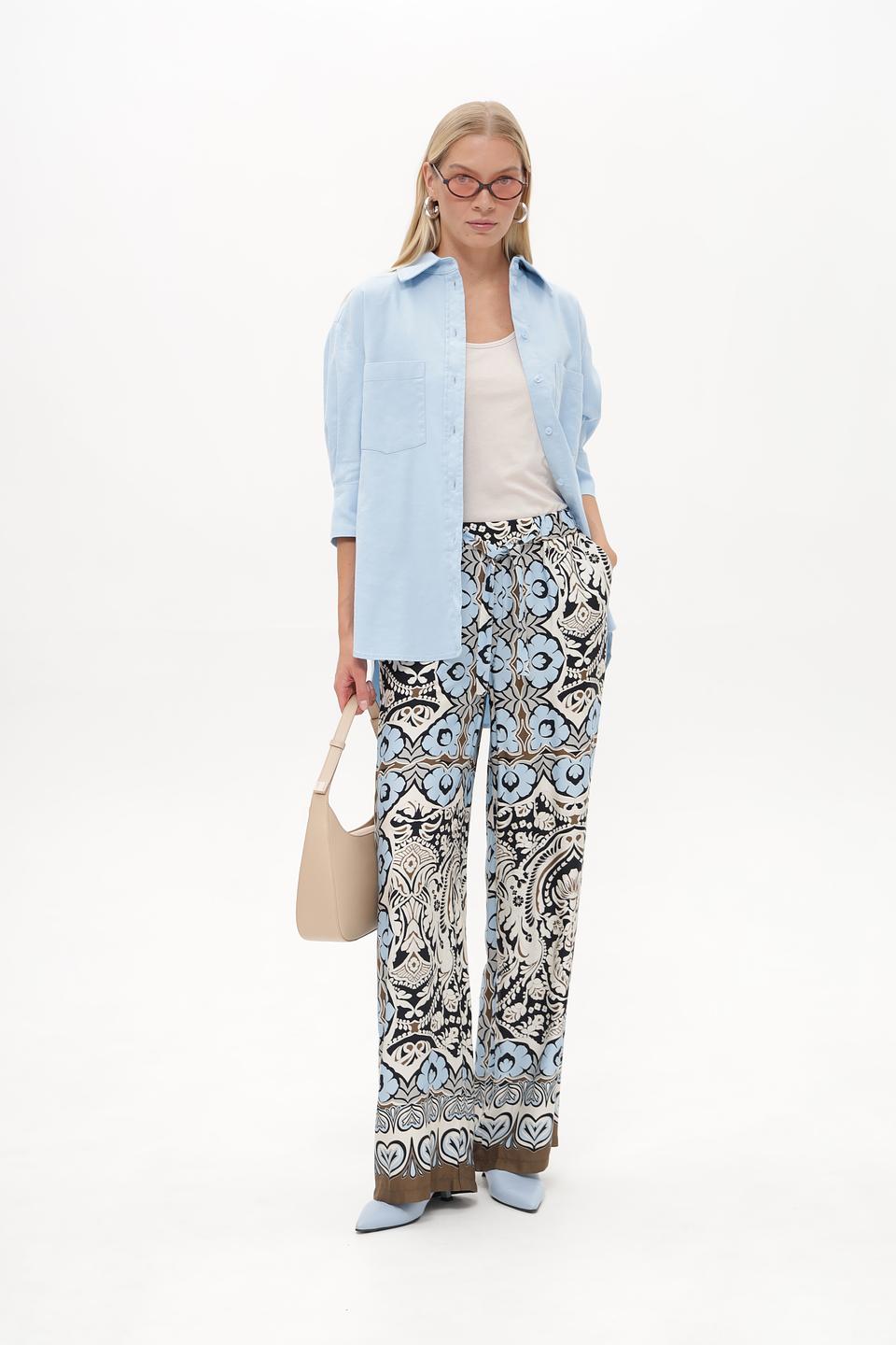 Блуза Marc Aurel с 3/4 рукавом голубой