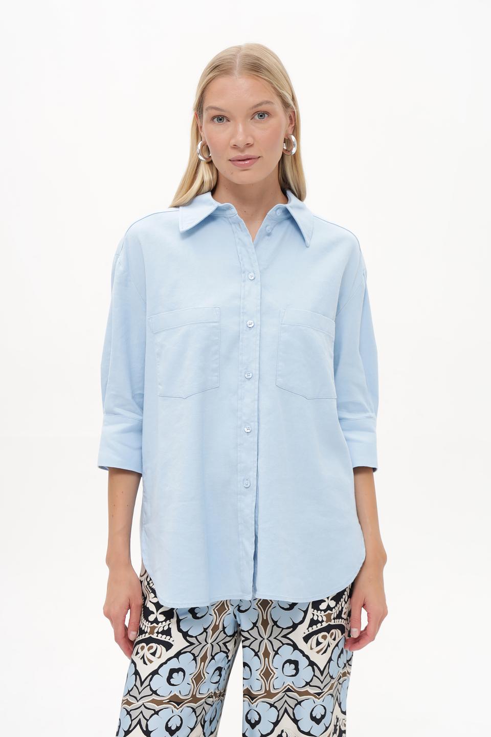 Блуза Marc Aurel с 3/4 рукавом голубой