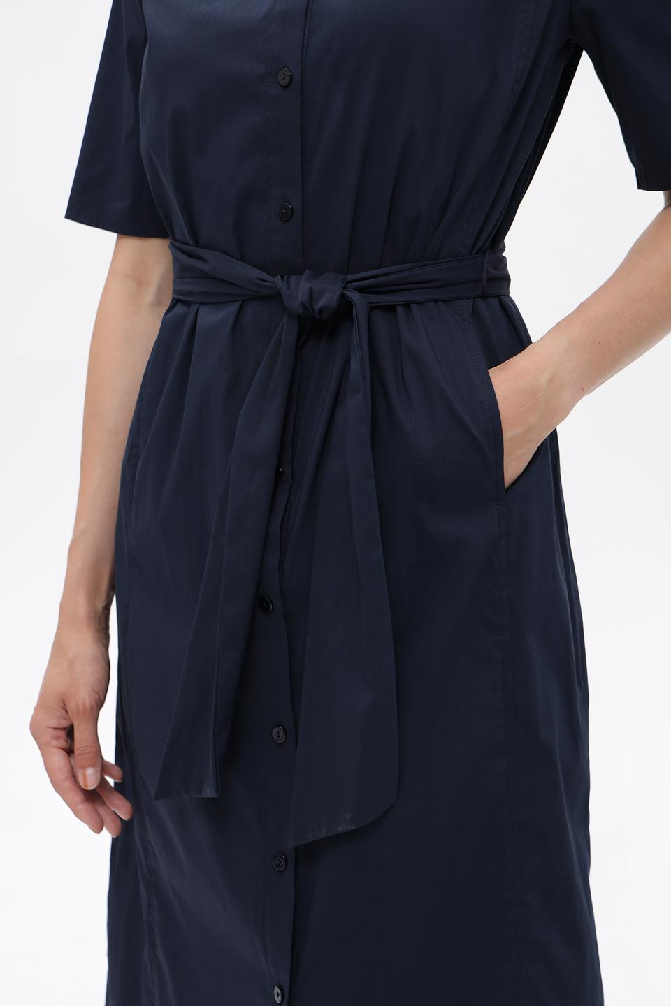 Платье рубашка Frank Walder темно-синее