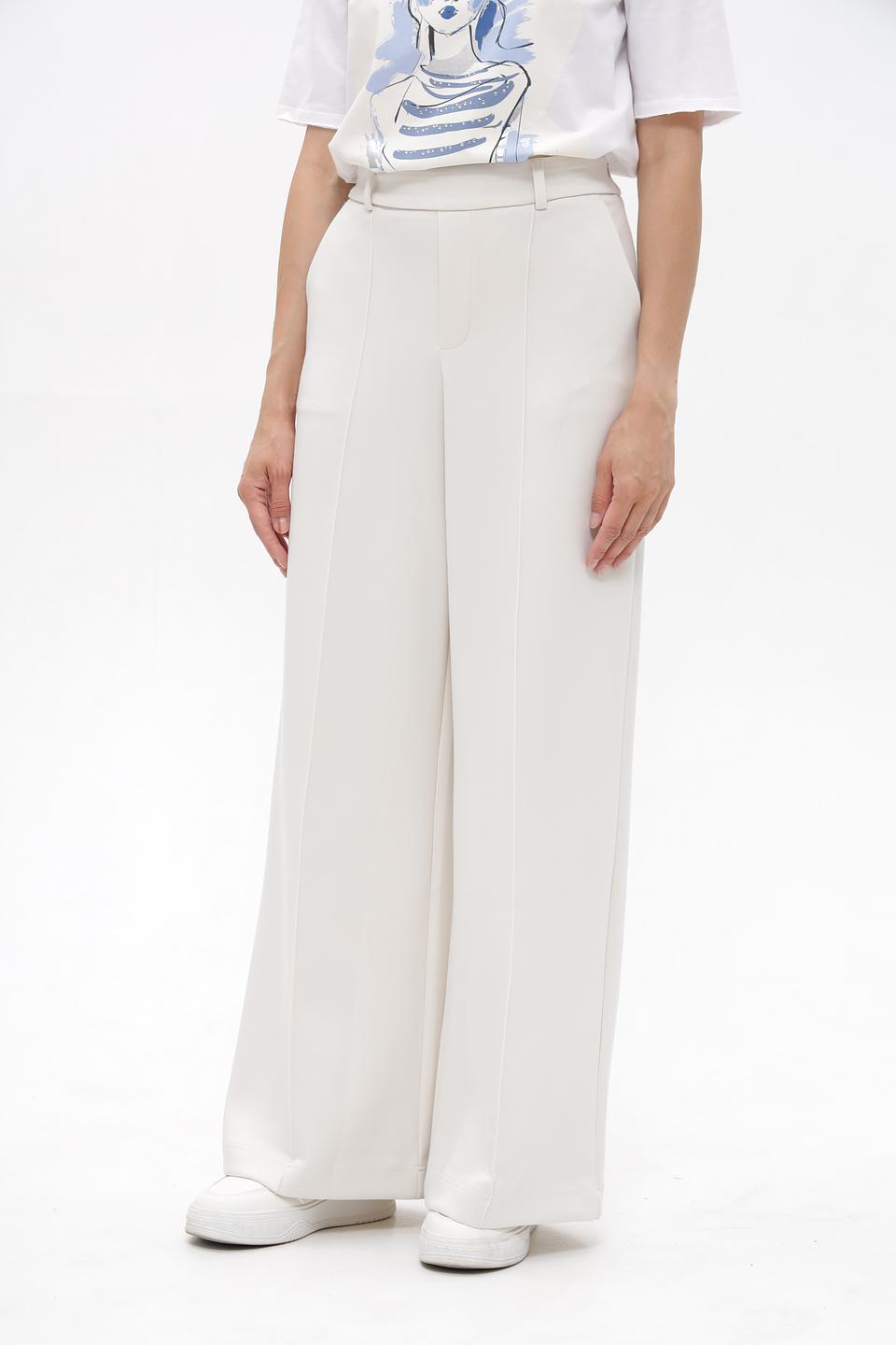 Брюки клёш Oui молочные