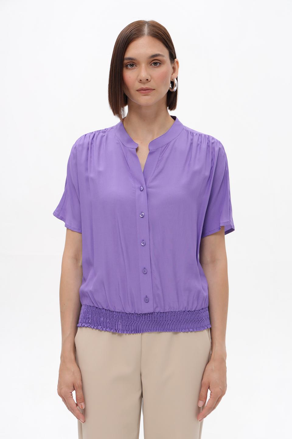 Блузка Frank Walder с резинкой лавандовая