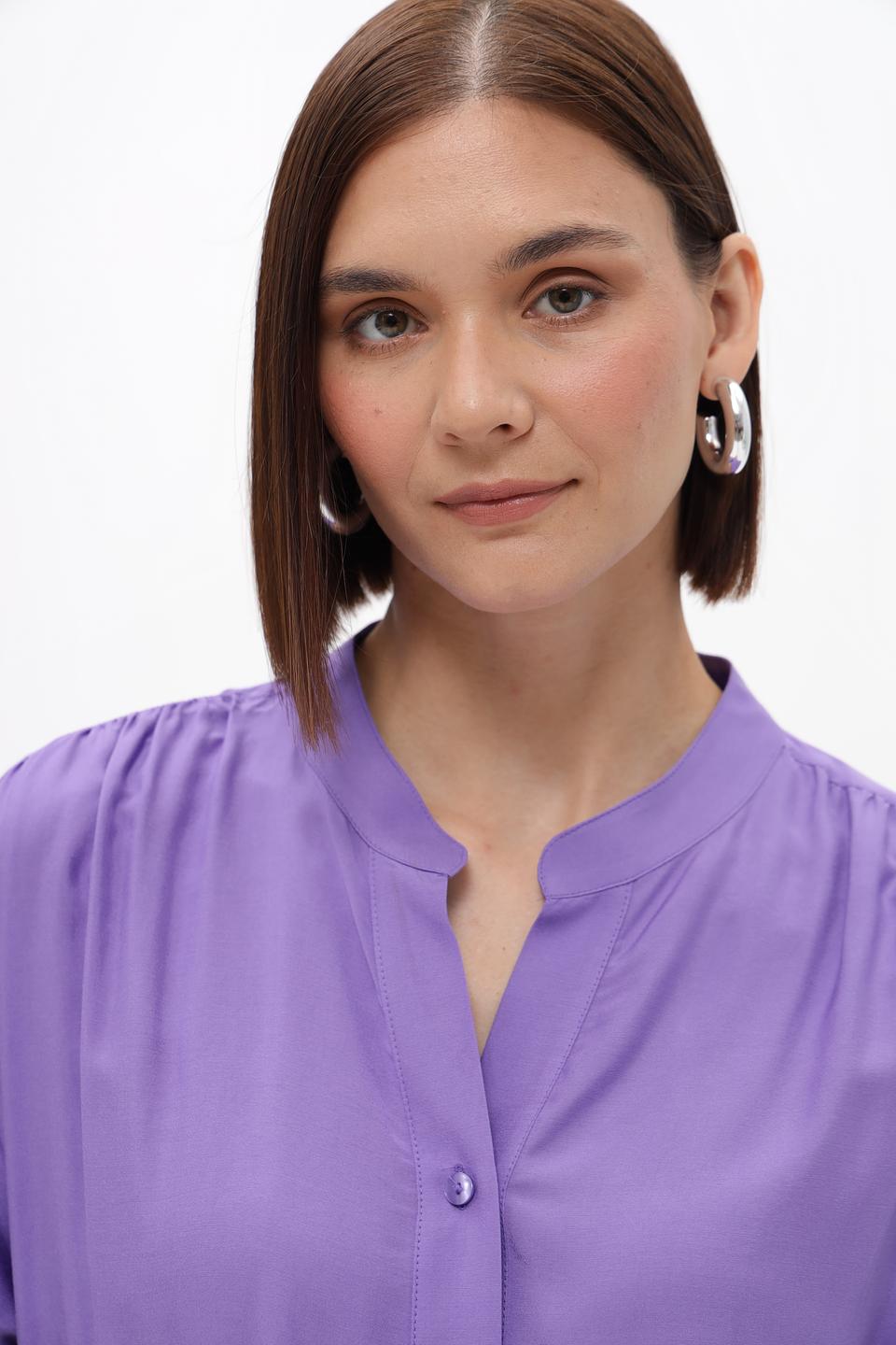 Блузка Frank Walder с резинкой лавандовая