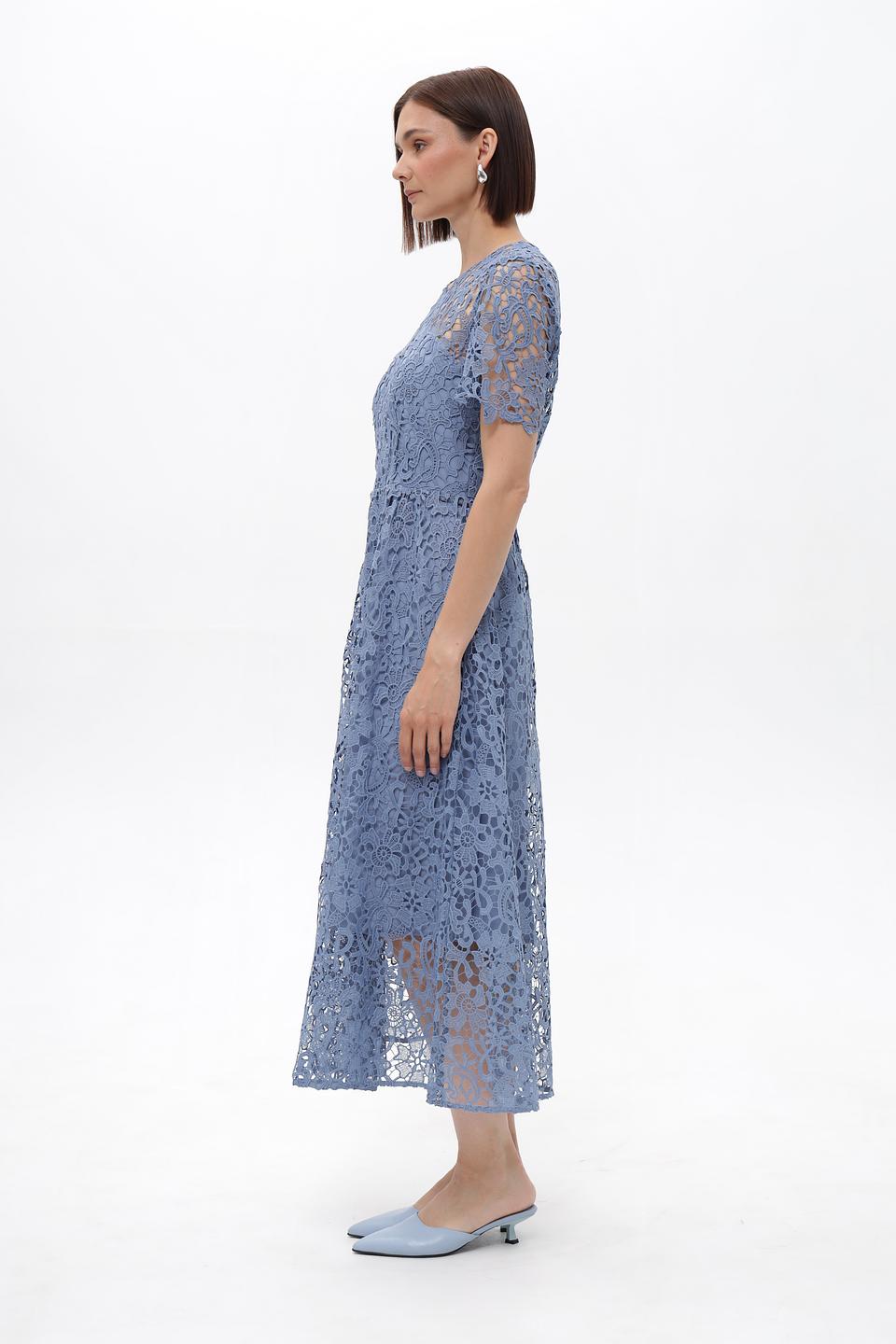 Платье Oui кружево голубое