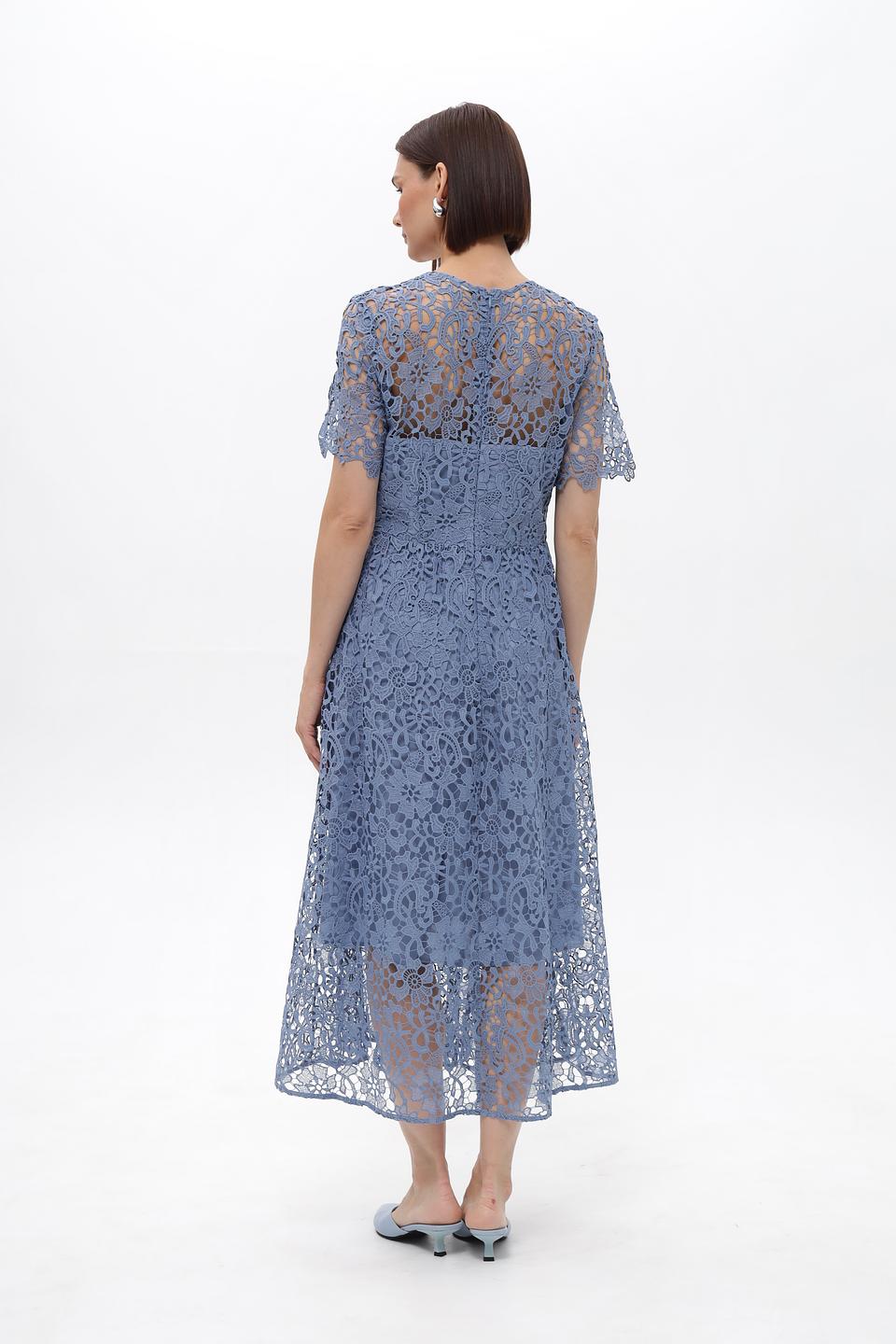 Платье Oui кружево голубое