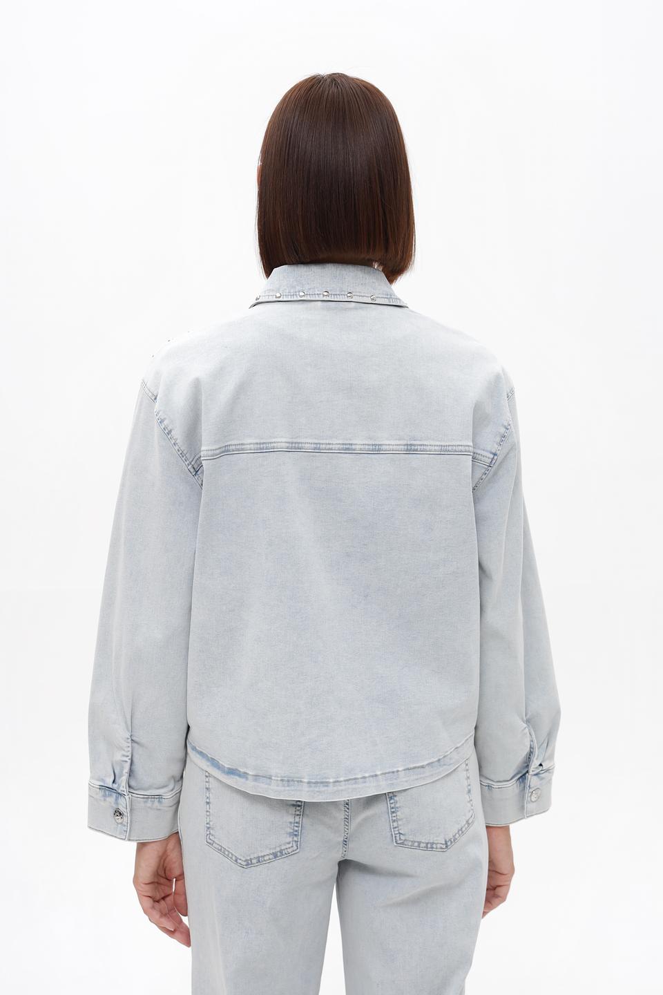 Джинсовый жакет Oui светло-голубой