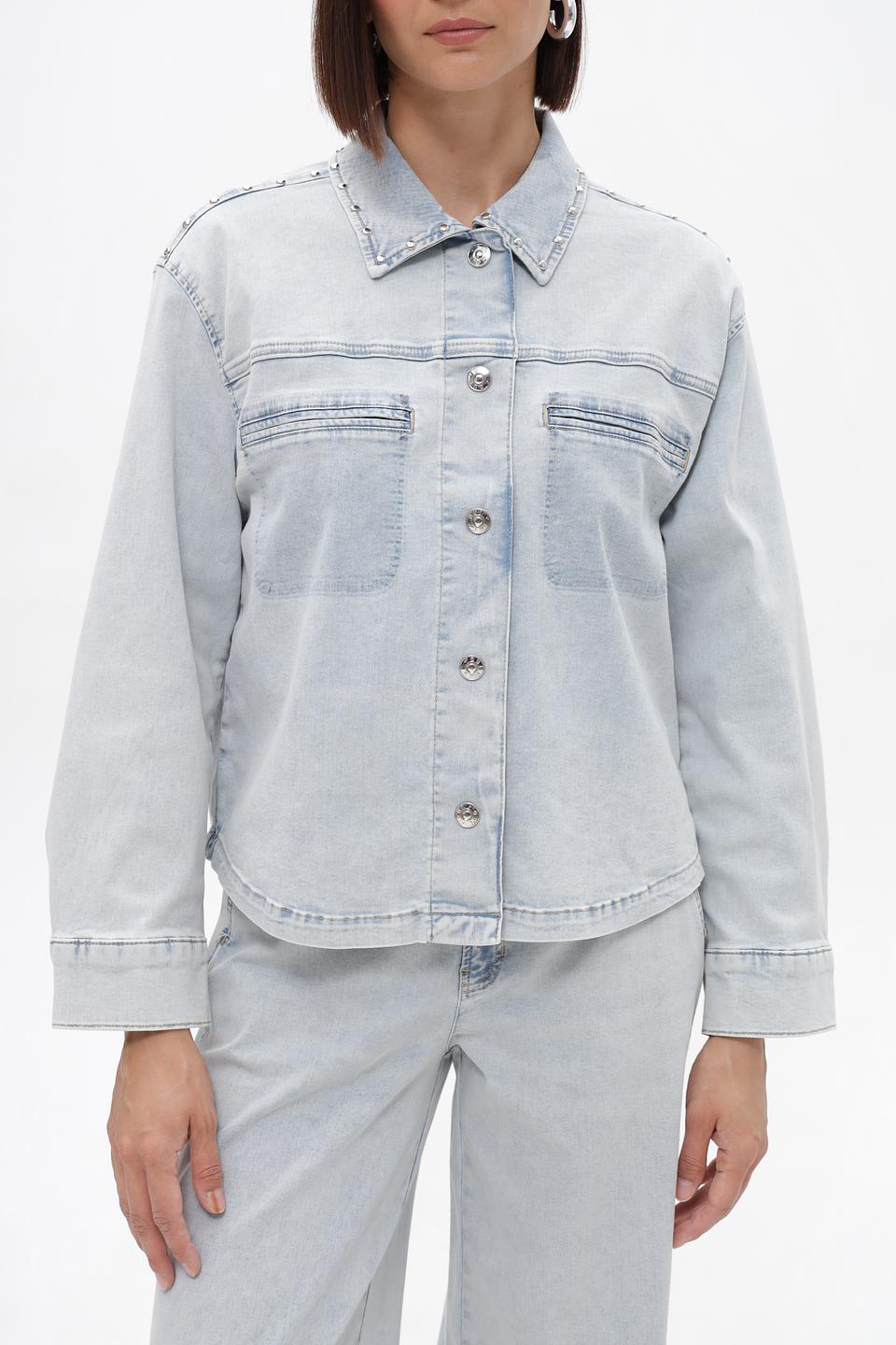 Джинсовый жакет Oui светло-голубой