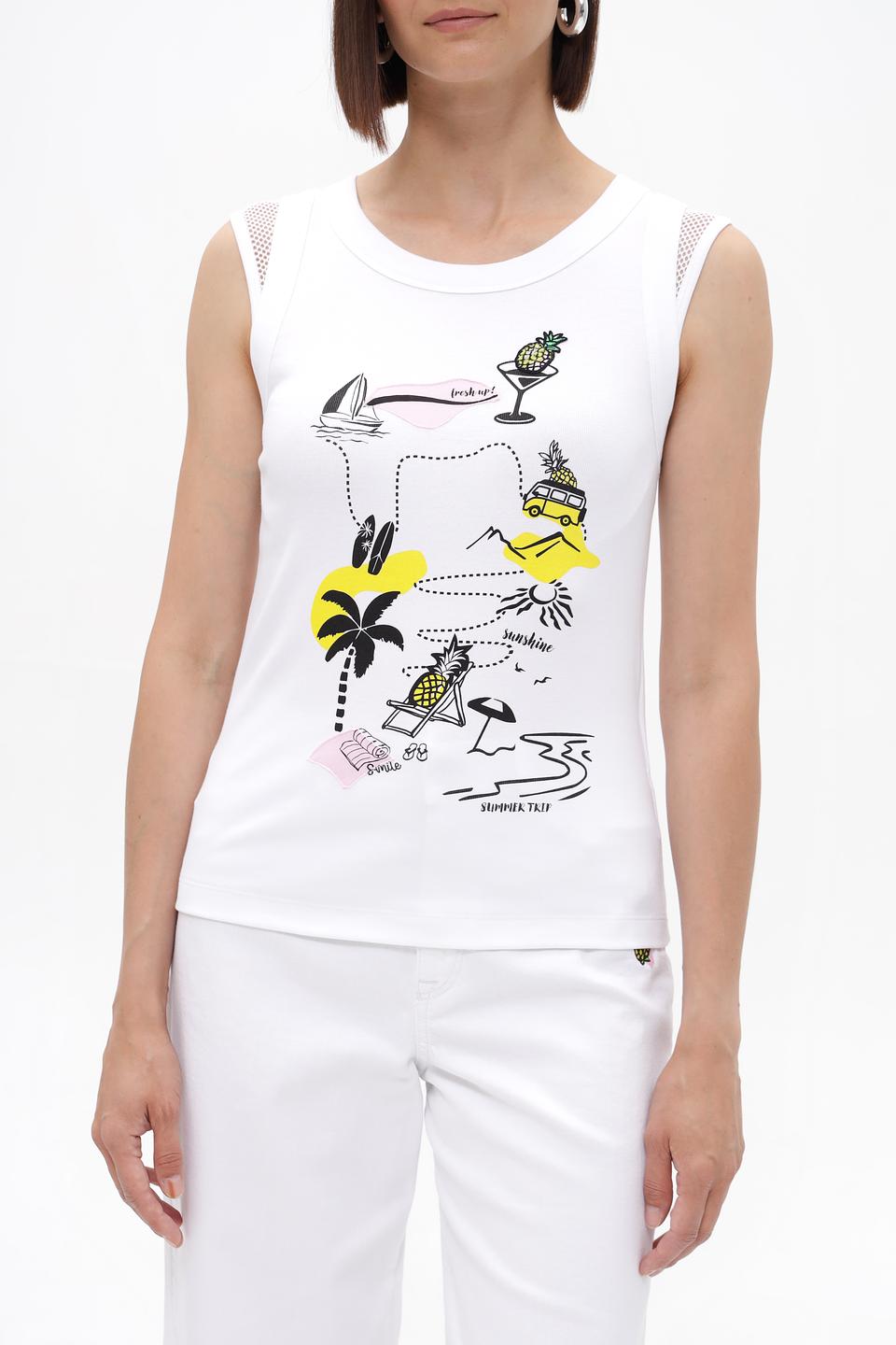 Топ Marc Cain с тропическим принтом