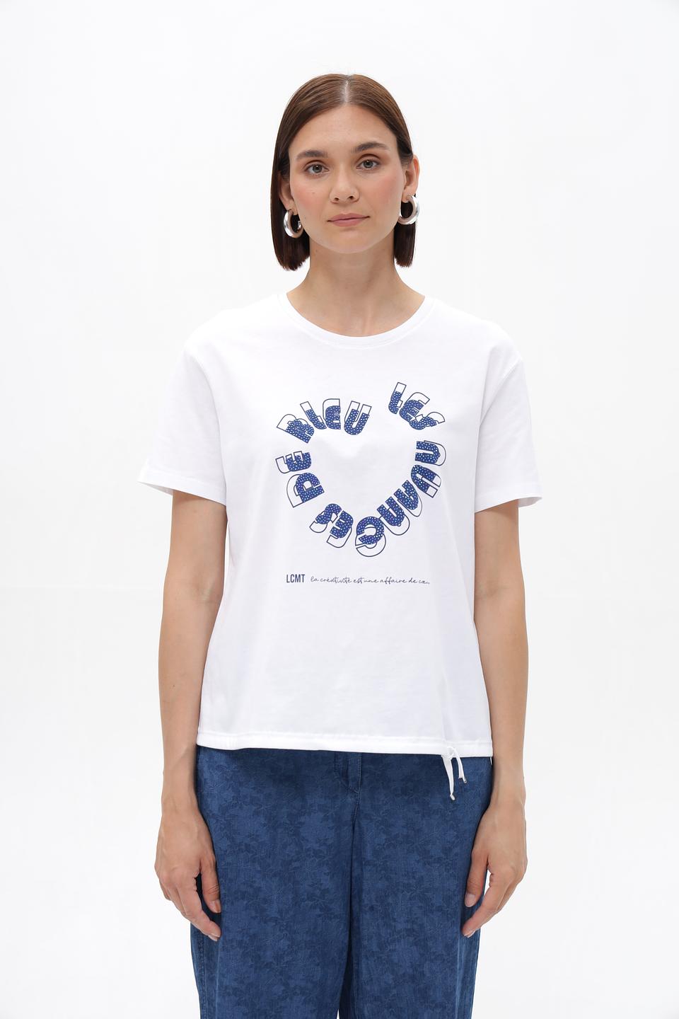 Футболка Lecomte с принтом 'Bleu'