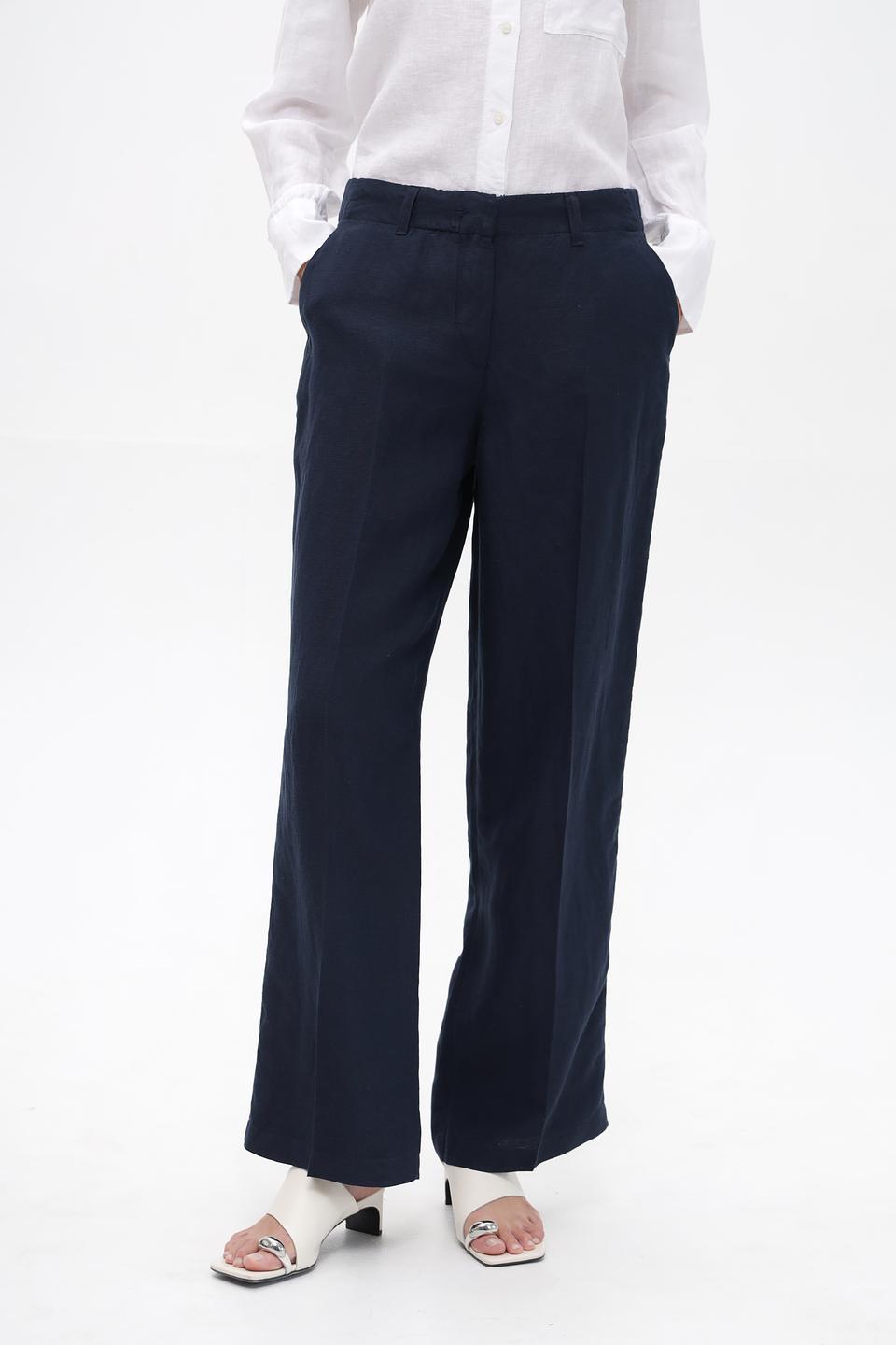 Брюки палаццо Tom Tailor темно-синие