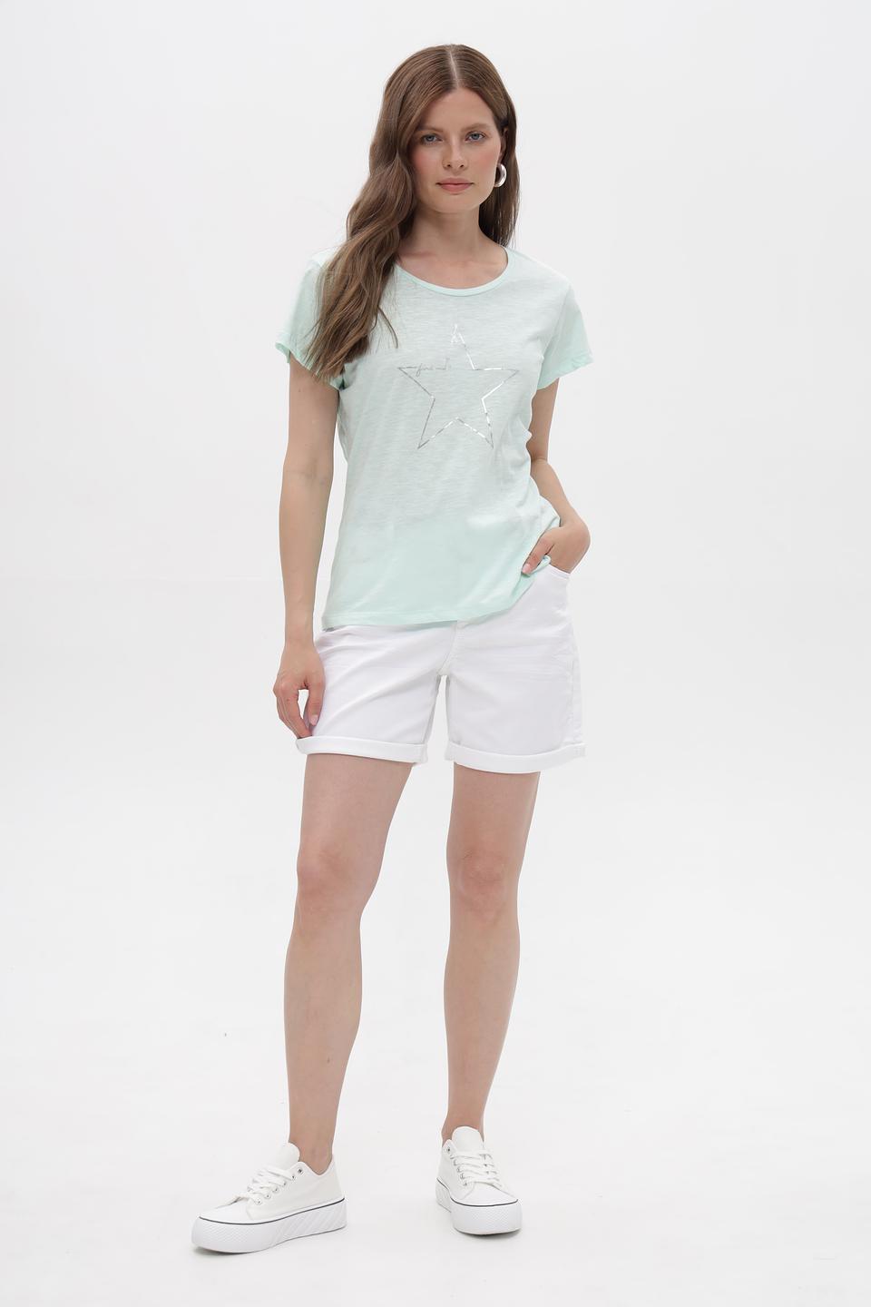 Футболка Broadway с звездой мятная