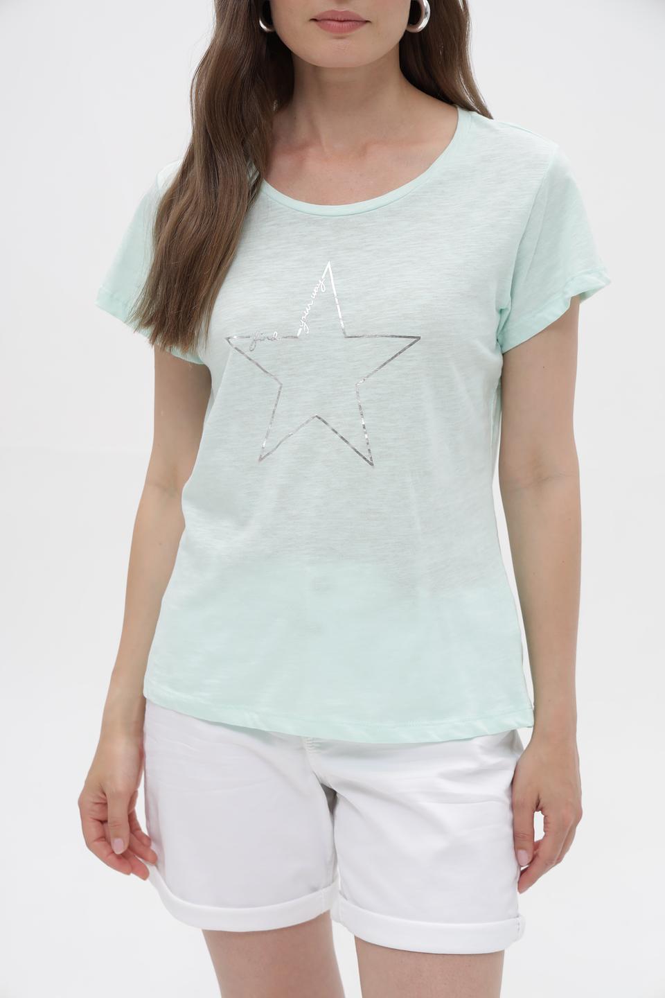 Футболка Broadway с звездой мятная