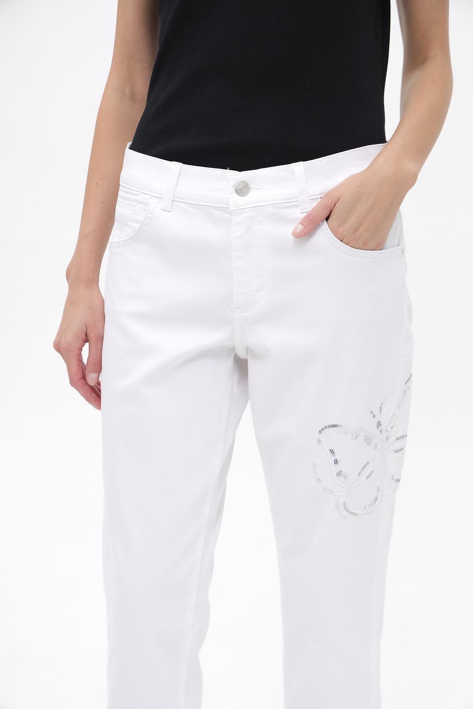 Джинсы укороченные Angels с вышивкой