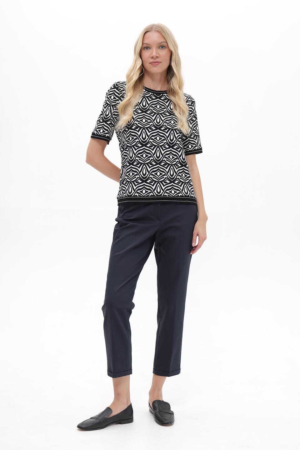 Брюки укороченные Gardeur темно-синие