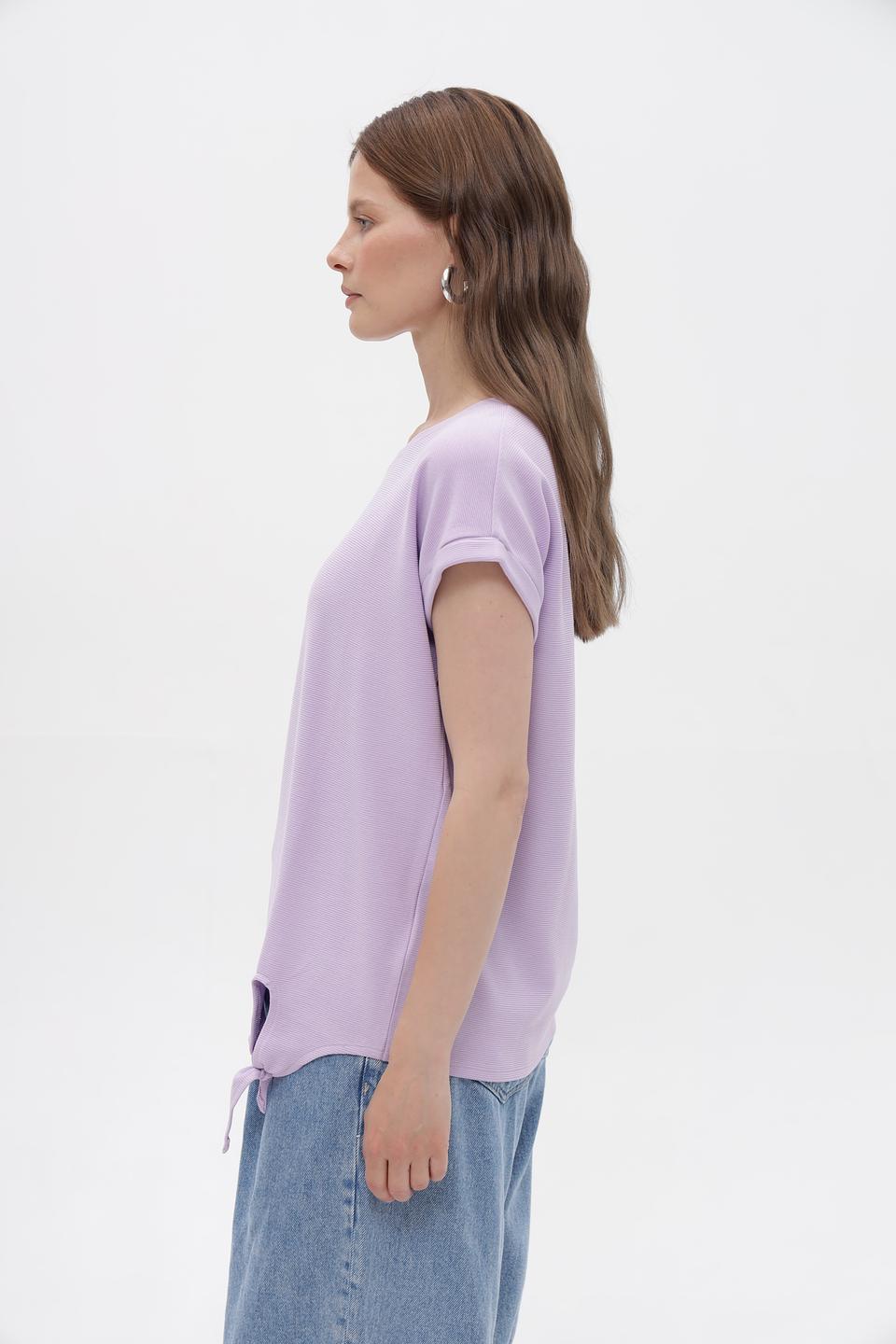 Блуза Betty and Co лавандовая с завязками