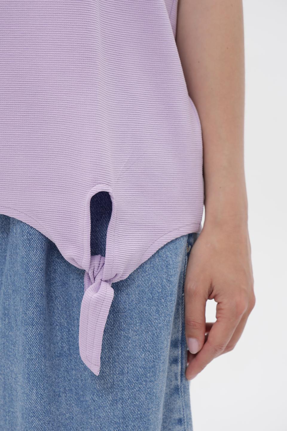 Блуза Betty and Co лавандовая с завязками